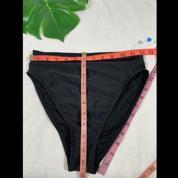NEW $18 Xhilaration Black High Leg‎ High Waist Bikini Bottoms [ Small ] #3363 - Picture 11 of 11